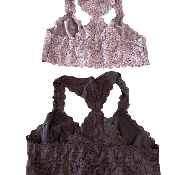 Felina Lingerie Lace racerback Bras size large black and gray - Picture 2 of 9